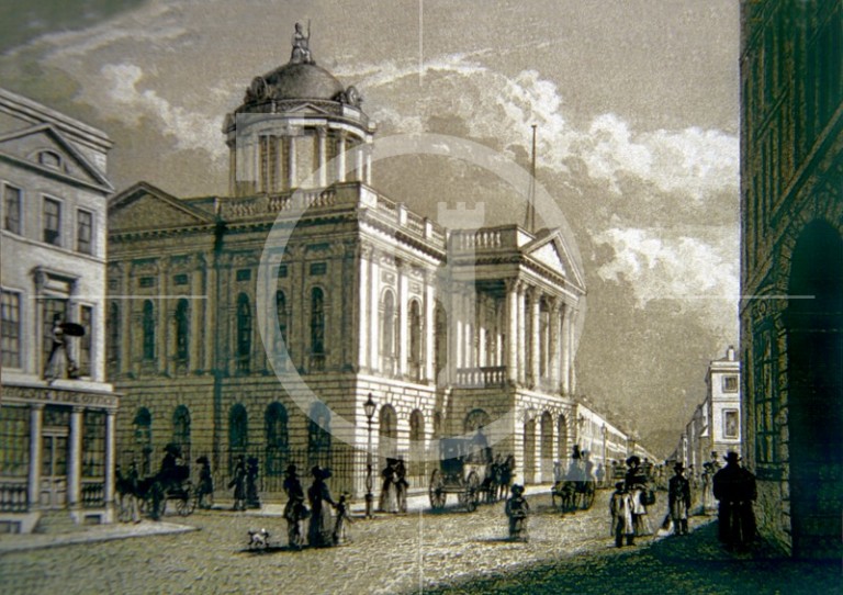 A view of the present Town Hall in the 1830s